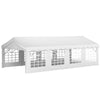8m Gazebo Garden Marquee Canopy Party Carport Shelter Garage Tent White