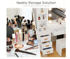 Dressing Table With Drawers Mirror Stool Set Makeup Desk Vanity Table Bedroom