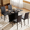 Dining Table Set Folding Drop Leaf Table with Storage 4 Chairs