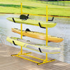 5-Tier Heavy Duty Kayak Storage Rack, Freestanding Paddleboard Organizer