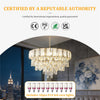 10-Lights Gold Crystal Chandelier Kitchen Island Pendant Light Entryway Hallway