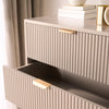 OHS Ribbed Bedside Table Cabinet 3/4/5/6 Draw Nightstand Side Board