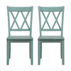 Set of 2 Dining Chairs Wooden Kitchen Side Chair Armless Chairs W/Ergonomic Back
