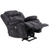 Electric Recliner Chair Fabric Upholstered Armchair Massage Heating Sofa Grey