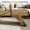 47.24-Inch Modern Rectangle Wooden Coffee Table with Arched Base for Living Room