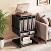Turntable Stand with Vinyl Storage Holder & Open Shelves