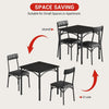 3-Piece Dining Table Set for 2 Compact Kitchen Table & Chairs Space Saving Squar