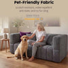 2-Seater Soft Foam Sofa with Armrests & 2 Cushions, Compact Modern Lovesea