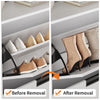 Shoe Storage Cabinet w/2 Flip Drawers,Freestanding Shoe Organiser,Natural/White