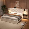 Ottoman Storage Bed 5ft King Upholstered Bed Frame With Button Tufted Headboard