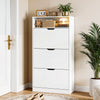 3 Drawer Shoe Rack Shoes Storage Cabinet Wooden Cupboard Organiser Holder Stand