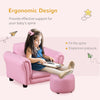 Kids Sofa Chair Seat Childrens Armchair Footstool Playroom Bedroom Pink