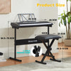 Mustar 61 Light-Up Keys Portable Learning Electronic Keyboard Piano Beginner LCD