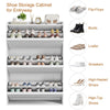 Shoe Storage Cabinet with 3/2 Flip Drawers for Hallway w/ Adjustable Shelves
