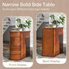 Solid Wood Side Table, 2-Drawer Narrow Slim End Table, No Assembly RequireT