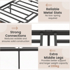 Double Bed Frame Industrial Metal Platform Bed with Headboard and Footboard