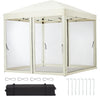 3 x 3m Pop-Up Gazebo Tent with 4 Side Mosquito Netting Height Adjustable Canopy