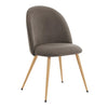 Dusk Iris Taupe Velvet & Natural Wood Effect Set of 2 Dining Chairs RRP £299