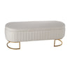 Teddy Velvet Upholstered Bench Bed End Window Seat Ottoman Storage Stool Bedroom