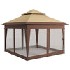 3x3(m) Easy Pop Up Gazebo with 1-Button Push and Mosquito Netting