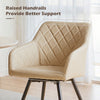 2 Swivel Faux Leather Dining Chairs Rotatable Metal Legs Kitchen Chairs Modern