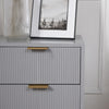 OHS Ribbed Bedside Table Cabinet 3/4/5/6 Draw Nightstand Side Board