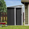 5X7FT Metal Garden Shed Shelf Hooks Outdoor Bike Tool Storage House Sliding Door