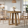 80cm Round Dining Table for 2-4, Farmhouse Wood Kitchen Table Small Coffee Table