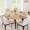 47In Round Dining Table,Kitchen Table for 4 to 6 People with Sturdy Metal Frame