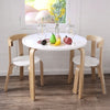 Kids Table and Chairs Set Wooden Children Dinner and Learning Table w/ 2 Chairs