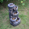 Garden Fountain Water Feature LED Lights Indoor Outdoor Polyresin Statues Decor