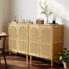Sideboard Storage Cabinet Cupboard Buffet with Rattan Door Dining Room Furniture