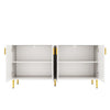 MODERN SIDEBOARD STORAGE CABINET WITH ADJUSTABLE SHELVES FOR LIVING ROOM WHITE