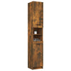 ShCuShan Bathroom Cabinet Smoked Oak 32x34x188.5 Engineered W3L5