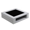 Cyndy High Gloss Coffee Table In Grey With Black Glass Top