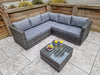 Signature Weave Garden Grey Compact Corner Sofa Set & Coffee Table RRP £1012