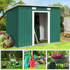 Metal Garden Shed 8 X 4ft Outdoor Yard Storage Tool House WITH FREE BASE & VENT