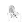 Patchwork Eiffel Halo Dining Set - 4 x Fabric Chairs & White Halo Table Modern