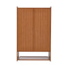 Bamboo 2-Door Shoe Storage Cabinet Rattan Doors Entryway Organizer Shoe Shelves