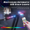 Gaming Desk with LED Light, Ergonomic Computer Desk with Headphone Hook, Black