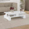 MANSU Modern Coffee Table with Open Storage Shelf – Rectangular Living Room Tabl