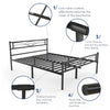 KING SIZE Metal Bed Frame with Headboard and Footboard Heavy Duty Slat Qtzjlqdry