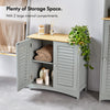 Bathroom Storage Cabinet | Grey Bathroom Cupboard with 2 Shelves |