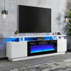70'' TV Stand 36'' Electric Fireplace Storage Cabinet Media Flame Entertainment