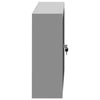 Wall Tool Cabinet 100x20x55 cm Black Steel Garage Workshop Storage