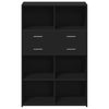 Highboard Black 80x42.5x124 Engineered Wood R9L4