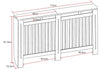 Radiator Cover Cabinet Modern MDF Wood Grey White Anthracite Small Medium Large