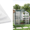 6~42Pcs Polycarbonate Sheet Twinwall Clear 4mm Greenhouse Shed Canopy Roof Panel