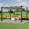 4x3m Metal Pergola Gazebo Patio Sun Shelter Retractable Canopy Patio Gazebo Shed