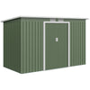 9 x 4FT Metal Garden Storage Shed w/ 2 Door, Light Green
